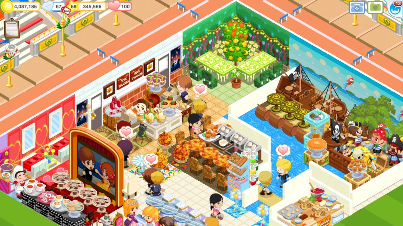 Bakery Story cookbook menu