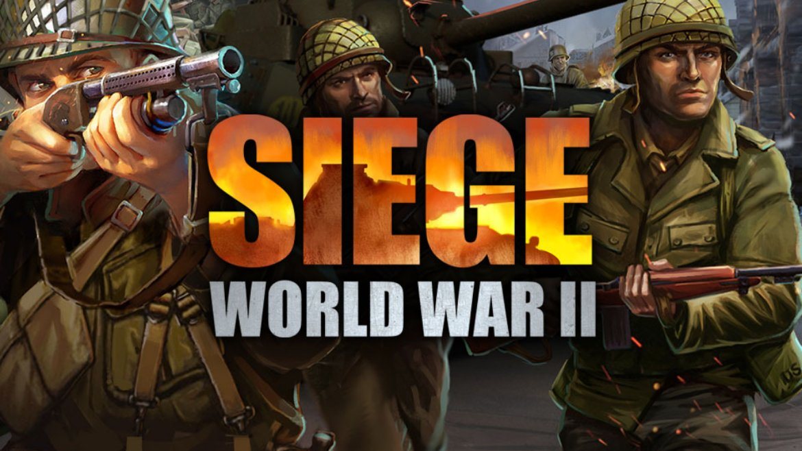 SIEGE: World War II title art